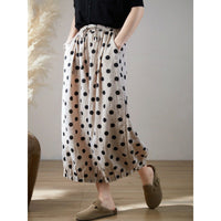 Loose-fitting Plus-size Womens Cotton-linen Harem Pants