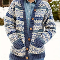 Polyester Tribal Knit Sweater Women's Knitted Sweater