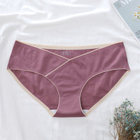 Seamless Cross One-piece Cotton Low Waist Pregnant Women Plus Size Pregnancy Safety Pants