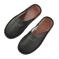 Home furnishing indoor leather Baotou slippers