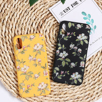 Compatible with Apple , Literary Floral All Inclusive Mobile Phone Case