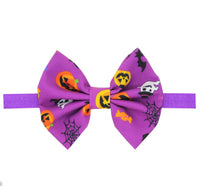 Children's pumpkin head elastic bow headband