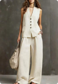 Seasonal Laid-back Linen Suit