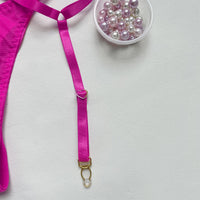 Feather Perspective Garter Ladies Underwear Set