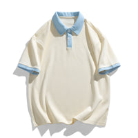 Men's Lapel Hong Kong Style Casual Short Sleeve