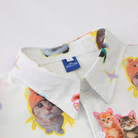 Kitten Full Printed Short-sleeved Shirt For Men