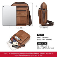 Casual Cross-border Mens Backpack Made From Full-grain Cowhide Leather