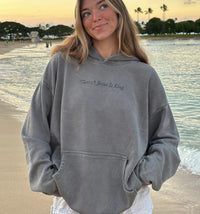 Distressed Washed Hoodie With A Dropped-shoulder, Relaxed Fit
