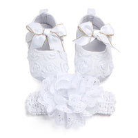 Children's photo shoot headwear baby shoes set