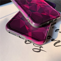 Purple rhombus phone case