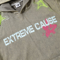 Star Letters Printed Long-sleeved Hooded Sweater For Men