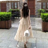 Summer Beach Vibe Ruffle-Trimmed Dress