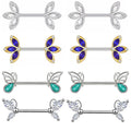 Stainless Steel Butterfly Nail Nipple Buckle