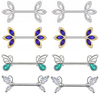 Stainless Steel Butterfly Nail Nipple Buckle