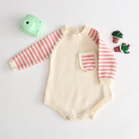Baby long-sleeved knitted jumpsuit