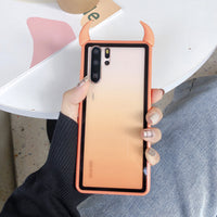 Rainbow devil horn phone case