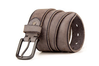 Men's leather pin buckle belt