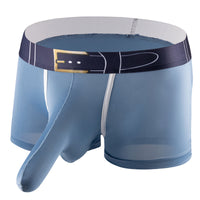 Ice Silk Comfort Breathable Solid Color Elephant Nose Boys Mid-waist Underwear