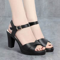 Chunky-heeled Waterproof Platform Strappy High-heel Sandals