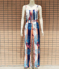 Sling print sexy high waist jumpsuit