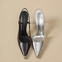 Pointed-toe Color-block Stiletto Heels For Women