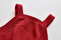 Infant Girl Knitted Sling One-piece Dress Jumpsuit