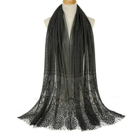 Solid color hollow scarf