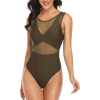One-piece mesh swimsuit