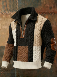 New Men's Casual Long-sleeve Hoodie With A Stand-up Collar And Zipper