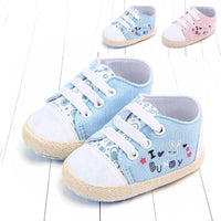 Spring and autumn casual elastic baby canvas shoes
