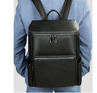 Mens Leather Commuter Casual Laptop Backpack
