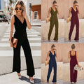 Sleeveless V-neck Halter Sling Jumpsuit