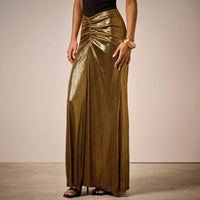 Hip-hugging Pleated Low-rise Skirt Women's