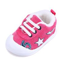 Warm cotton shoes baby plus velvet non-slip toddler shoes