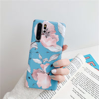 Flower frosted leaf phone case