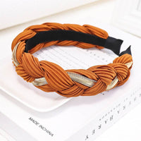European And American Twist Braid Metal Chain Headband