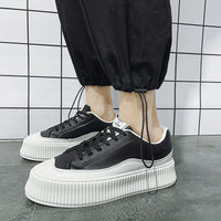 Outdoor Trendy White Shoes Lace-up Breathable Men