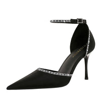 Hollow High Heeled Shoes Satin Shallow Mouth