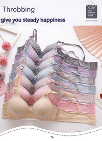 Underwear Wireless Comfortable Striped Thin Bra