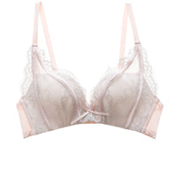 Lace small chest gathered underwear bra