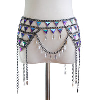Multi-Layered Colored Acrylic Drop Waist Chain