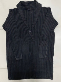 Long Sleeve Padded Cardigan Lapel Long Sweater Coat
