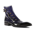 Pointed Square Toe Polished Short Side Zipper All-match Men's Boots