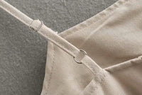 Thin Tooling Style Three-Dimensional Pocket Sling Jumpsuit Shorts Casual Pants Women