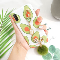 Compatible With Compatible With Raindrop Gem Chain Avocado  6s For Mobile Phone Silicone Case Iphonex Soft Shell 7plus Water Mane