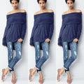 K8397 European And American Sexy One-word With Hat Long Sleeve Short Front And Long Back Hem Nightclub