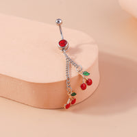 Cherry Belly Button Piercing Cartoon Personality Cute And Elegant