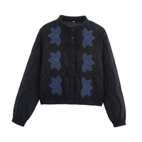 European And American Style French Embroidered Cotton-Padded Coat For Women
