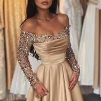 Women's Banquet Hostess Long-sleeve Elegant Dress