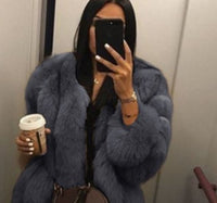 Cardigan long sleeve plush ladies jacket